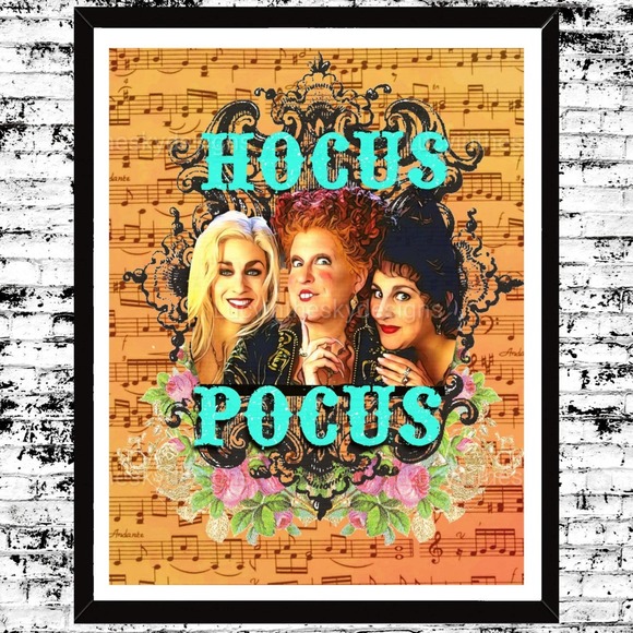 Handmade Other - Hocus Pocus Witches Halloween Decor Art Print Home Decor 8.5x11